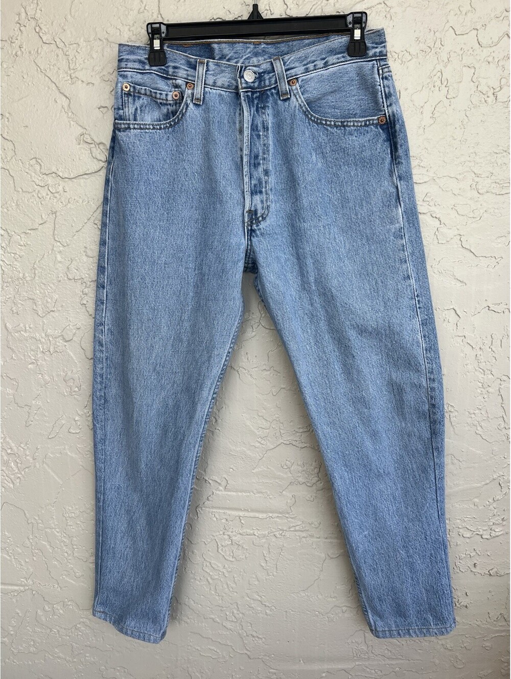 VTG Levi's 501 Jeans Women’s 31X28  (Fits 28x27) Light Wash Cropped 6501-0193